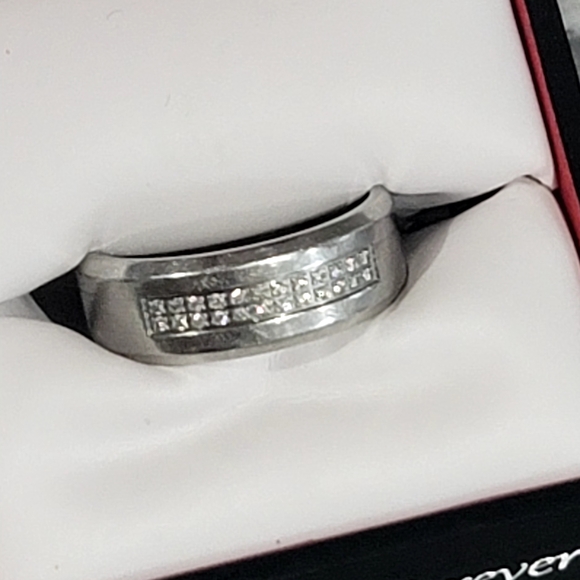 Titanium Diamond Men's Ring